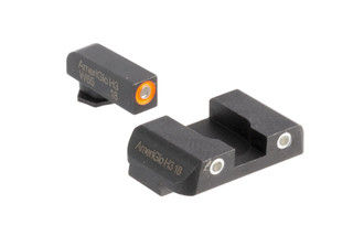 AmeriGlo Pro-Glo combo sets offer high contrast orange outlined front and white outlined rear sights for your Glock handgun